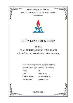 Phân Tích Hoạt Động Kinh Doanh Công Ty Cổ Phần FPT 