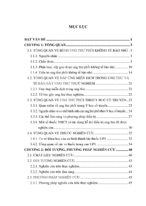 Nghiên cứu tác dụng của cao up1 trong điều trị ung thư