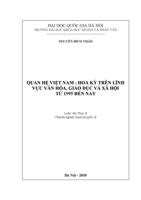 Quan hệ Việt Nam - Hoa Kỳ trong văn hóa, giáo dục và xã 