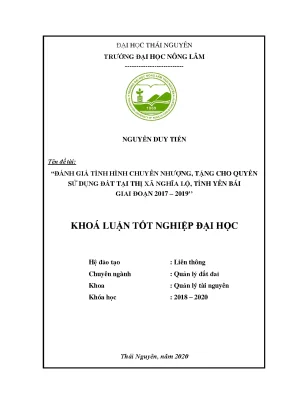 Đánh giá chuyển nhượng quyền sử dụng đất tại Nghĩa Lộ