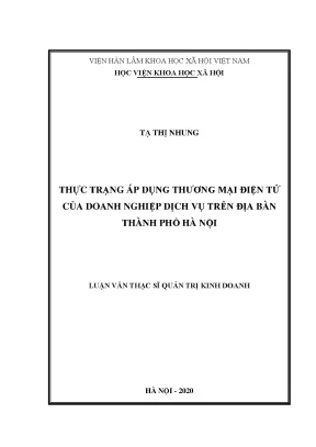 Thực trạng thương mại điện tử tại doanh nghiệp dịch vụ ở