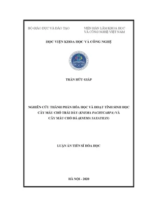 Nghiên cứu hóa học và hoạt tính sinh học của cây máu chó 