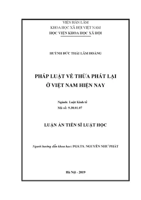 Thừa phát lại ở Việt Nam: Nghiên cứu và phân tích pháp