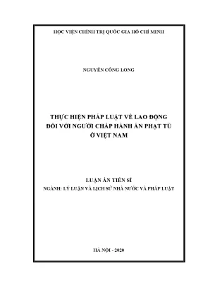 Nghiên cứu pháp luật lao động cho người chấp hành án 