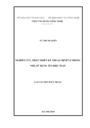 Nghiên cứu phát triển kỹ thuật định vị trong nhà bằng 