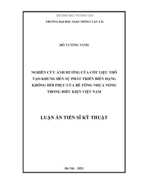 Nghiên cứu ảnh hưởng của cốt liệu thô đến biến dạng bê 