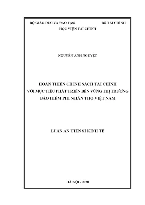 Hoàn thiện chính sách tài chính cho phát triển bền vững