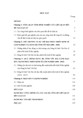 Phát triển kinh tế lâm nghiệp tại Yên Bái (2001-2015): 