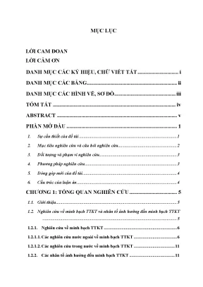 Nhân tố ảnh hưởng đến minh bạch thông tin kế toán trong