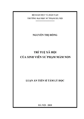 Nghiên cứu trí tuệ xã hội của sinh viên sư phạm mầm non