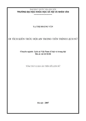 Di tích kiến trúc Hội An qua các thời kỳ lịch sử