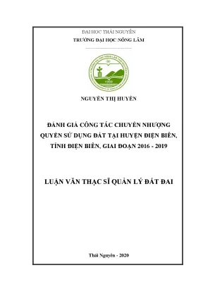 Đánh giá chuyển nhượng quyền sử dụng đất tại huyện Điện 