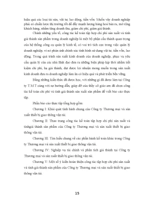 Báo cáo tài chính công ty thương mại và sản xuất thiết