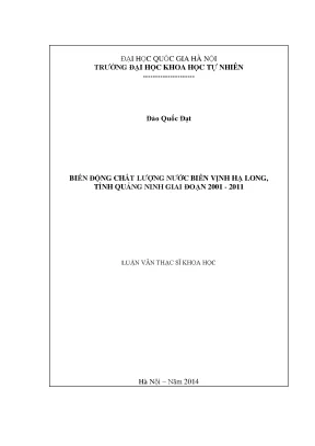Biến Động Chất Lượng Nước Biển Vịnh Hạ Long (2001-2011)