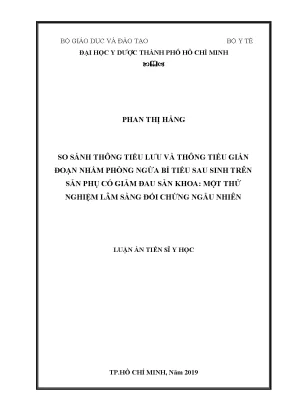 So sánh thông tiểu lưu và gián đoạn để ngăn ngừa bí tiểu 