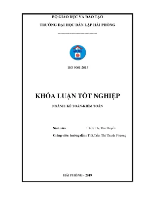 Cải thiện kế toán thanh toán tại công ty khai thác thủy 