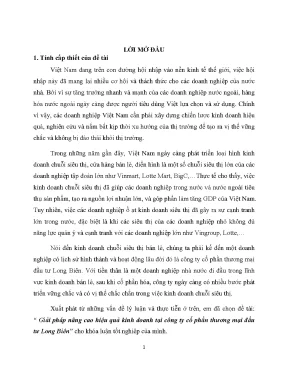 Giải pháp nâng cao hiệu quả kinh doanh tại Công ty Cổ