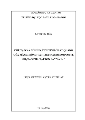 Nghiên cứu tính chất quang của màng mỏng nanocomposite 
