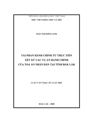 Nghiên cứu tài phán hành chính qua thực tiễn xét xử tại