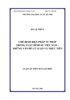 Luận án tiến sĩ về chế định biện pháp tư pháp trong luật 