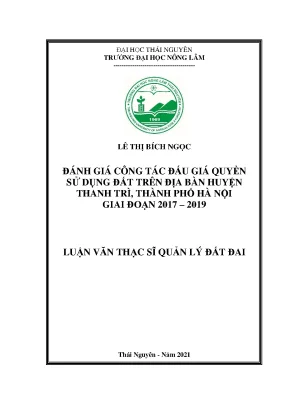 Đánh Giá Công Tác Đấu Giá Quyền Sử Dụng Đất Tại Huyện