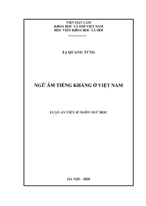 Nghiên cứu ngữ âm tiếng Kháng tại Việt Nam