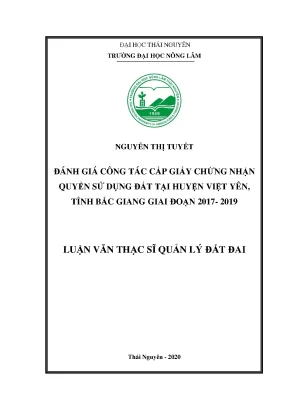 Đánh giá công tác cấp giấy chứng nhận quyền sử dụng đất