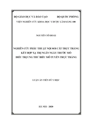 Nghiên cứu phẫu thuật nội soi cắt trực tràng và xạ trị 