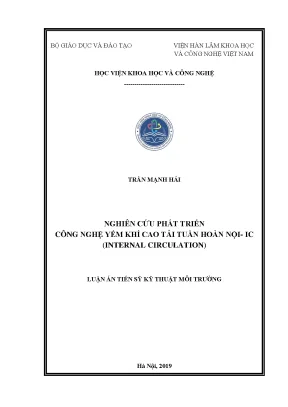 Nghiên cứu công nghệ yếm khí cao tải tuần hoàn IC