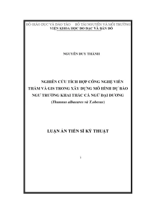 Nghiên cứu công nghệ viễn thám và GIS trong dự báo ngư 