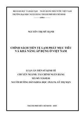 Khả năng áp dụng chính sách tiền tệ lạm phát mục tiêu