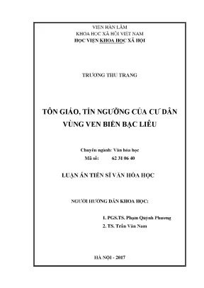 Nghiên cứu tôn giáo và tín ngưỡng của cư dân ven biển 