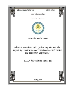 Giải pháp quản trị rủi ro tín dụng tại ngân hàng thương