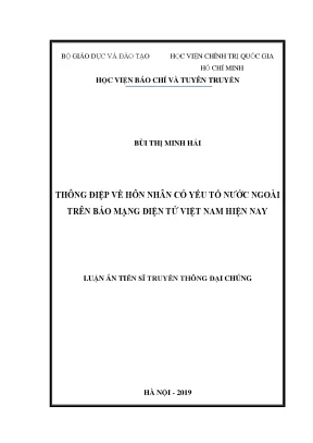 Thông điệp hôn nhân quốc tế trên báo mạng Việt Nam