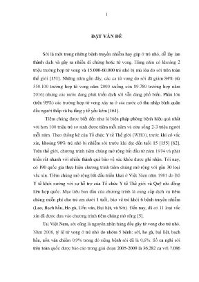 Nghiên cứu dịch tễ học bệnh sởi tại Hà Nội (2006-2015)