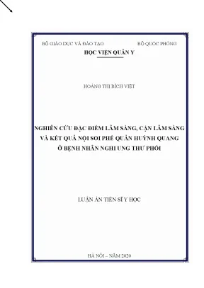 Nghiên cứu đặc điểm lâm sàng và kết quả nội soi phế quản 