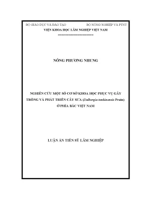 Nghiên cứu khoa học về cây sưa Dalbergia tonkinensis ở 