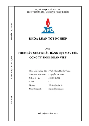 Thúc đẩy xuất khẩu hàng dệt may tại Công ty TNHH Khăn Việt