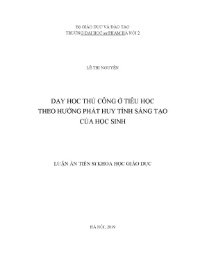 Dạy học thủ công tiểu học: Phát huy tính sáng tạo của 