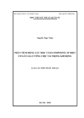 Phân Tích Động Lực Học Tấm Composite Áp Điện Gân Gia Cường