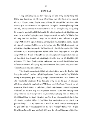 Nghiên cứu điều khiển thích nghi cho động cơ không đồng 