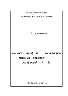 Ảnh hưởng của điện tử và phonon giam cầm đến tính chất 
