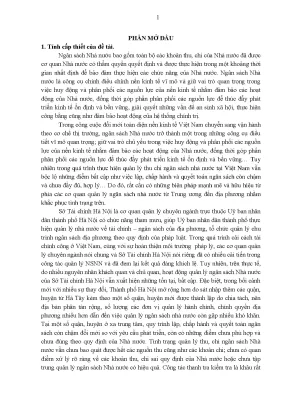 Quản lý ngân sách nhà nước tại Sở Tài chính Hà Nội