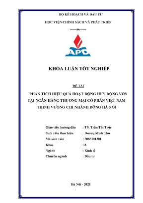 Phân Tích Hiệu Quả Huy Động Vốn Tại Ngân Hàng Thương Mại