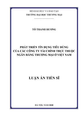 Phát triển tín dụng tiêu dùng tại các công ty tài chính 