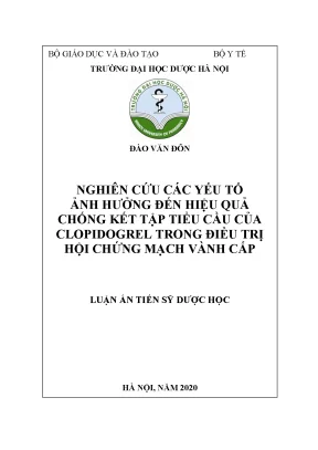Nghiên cứu hiệu quả clopidogrel trong điều trị hội chứng 