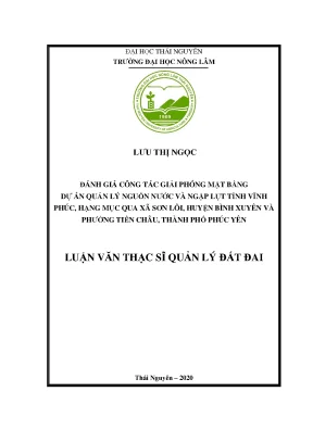 Đánh giá công tác giải phóng mặt bằng dự án quản lý