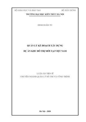 Quản lý kế hoạch xây dựng khu đô thị mới tại Việt Nam