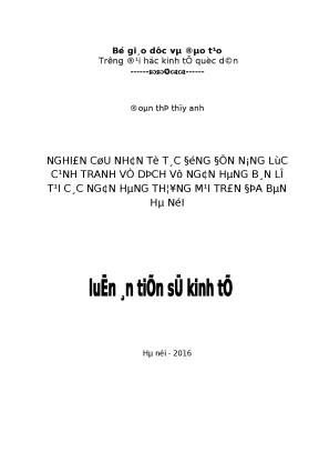 Nghiên cứu nhân tố ảnh hưởng đến năng lực cạnh tranh 
