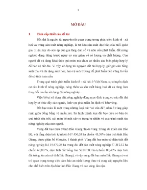 Cơ cấu sử dụng đất nông nghiệp hợp lý tại Bắc Giang